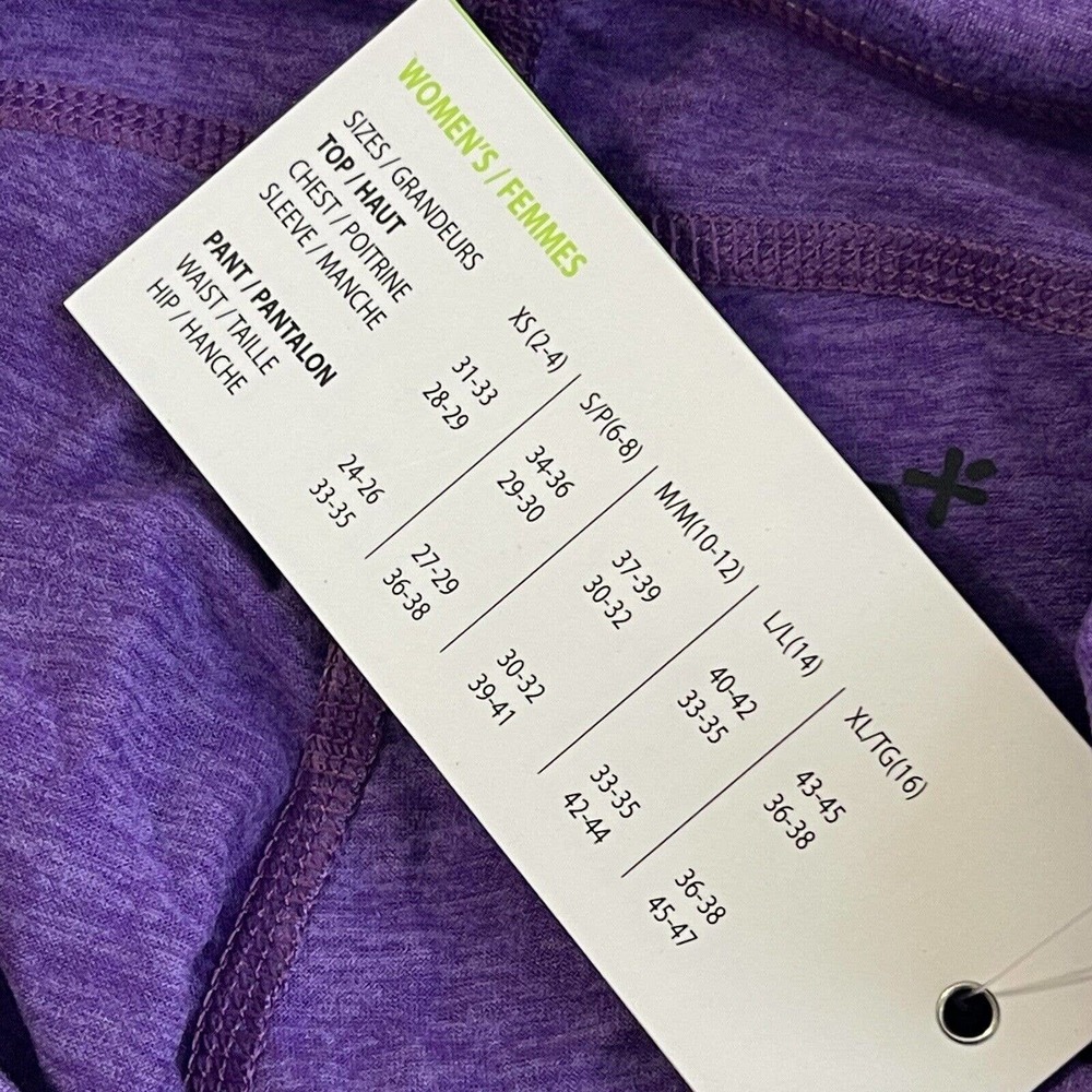 NWT BULA Thermal Pants Leggings Size L Purple Base Layer - Picture 10 of 11